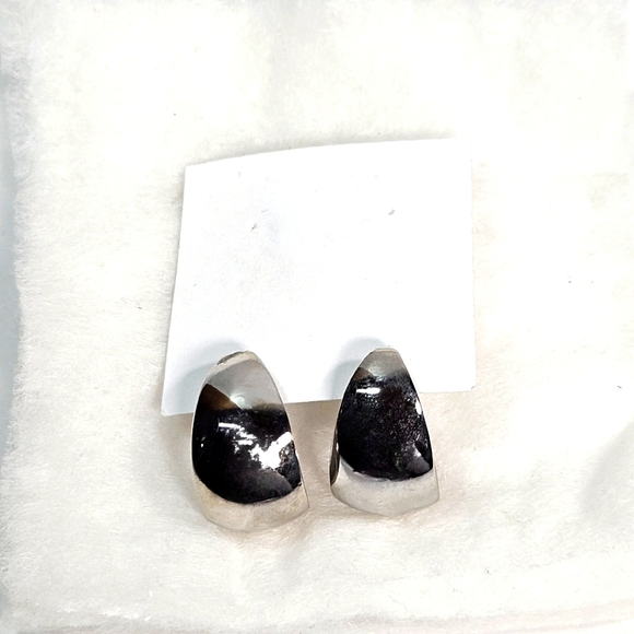 Silver Hoop Earrings - Picture 1 of 2